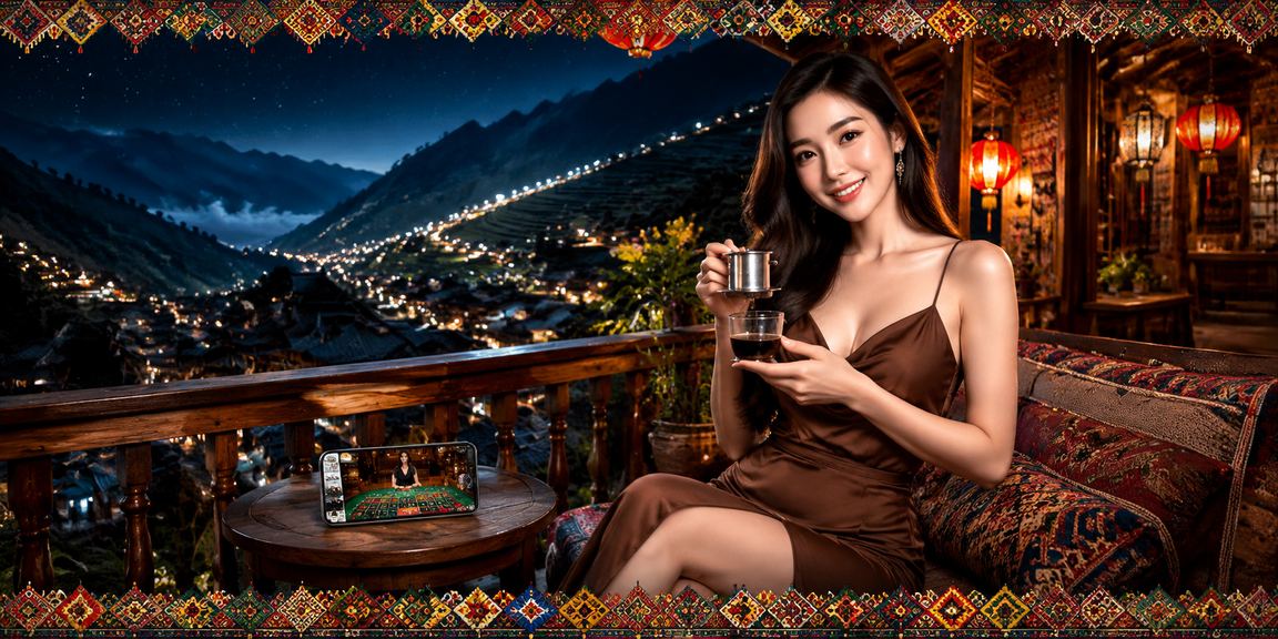 Người dùng tại Sapa thưởng thức cà phê và trải nghiệm cá cược trực tuyến